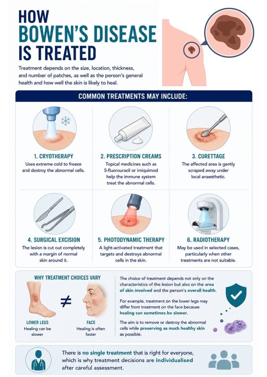 How Bowen's disease is treated